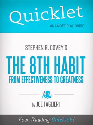 cover image of Quicklet on Stephen R. Covey's the 8th Habit